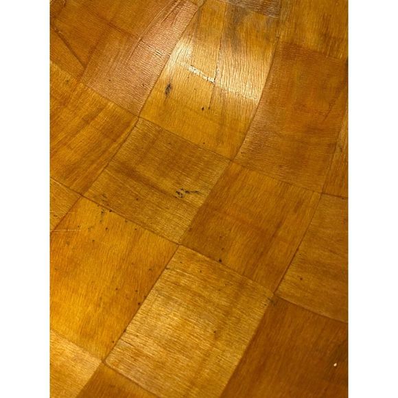 Vintage MCM Sliced Bamboo Serving Bowl Salad 10” - Picture 4 of 8